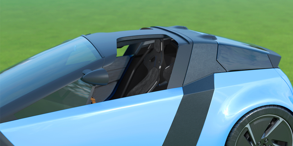 TWIKE 5 Cabrio im Grünen