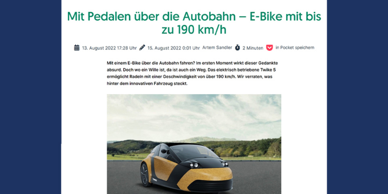 TWIKE 5 Artikelausschnitt inside digital.de