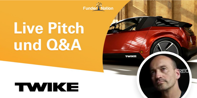 Ausschnitt Live Pitch mit Q&A Martin Möscheid und TWIKE