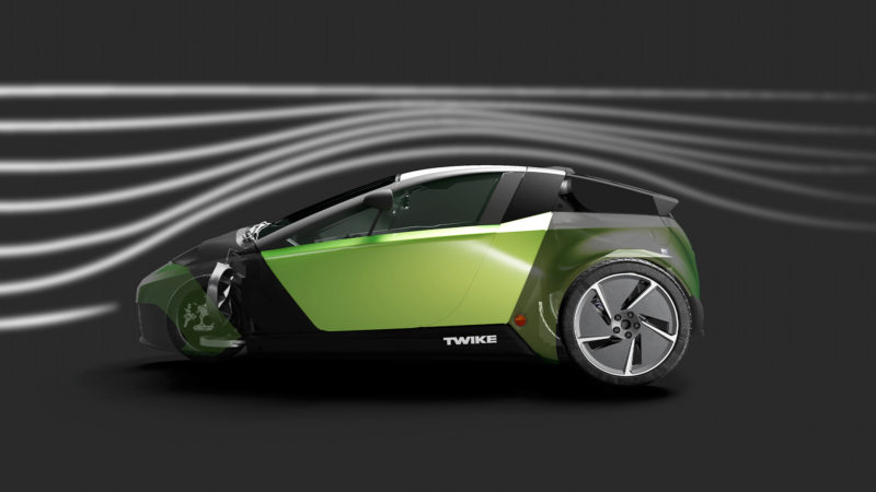 TWIKE 5 Front and Aerodynamics