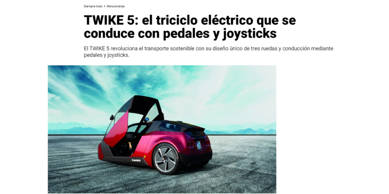 rotes TWIKE5 auf Straße