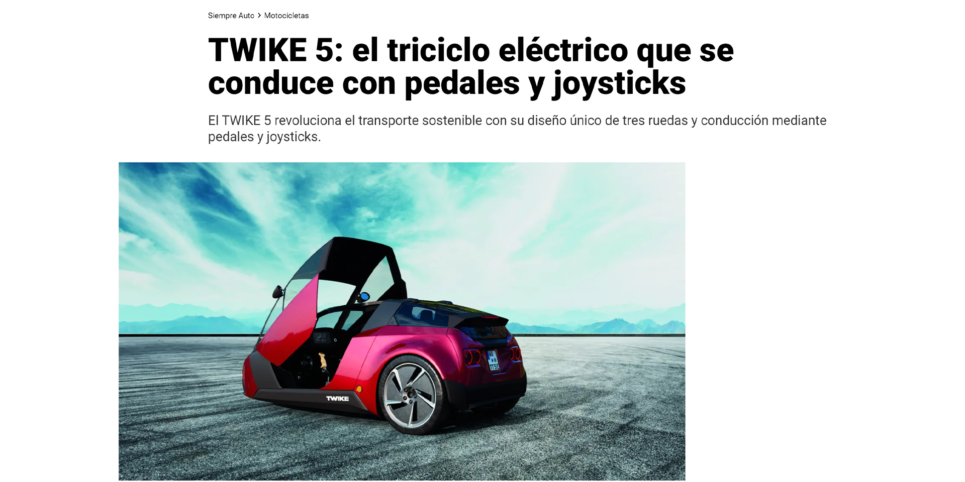 rotes TWIKE5 auf Straße