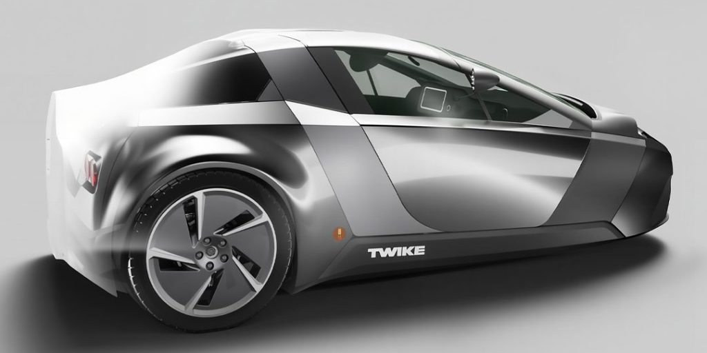 Series-oriented TWIKE 5 design shown in a rear three-quarter rendering