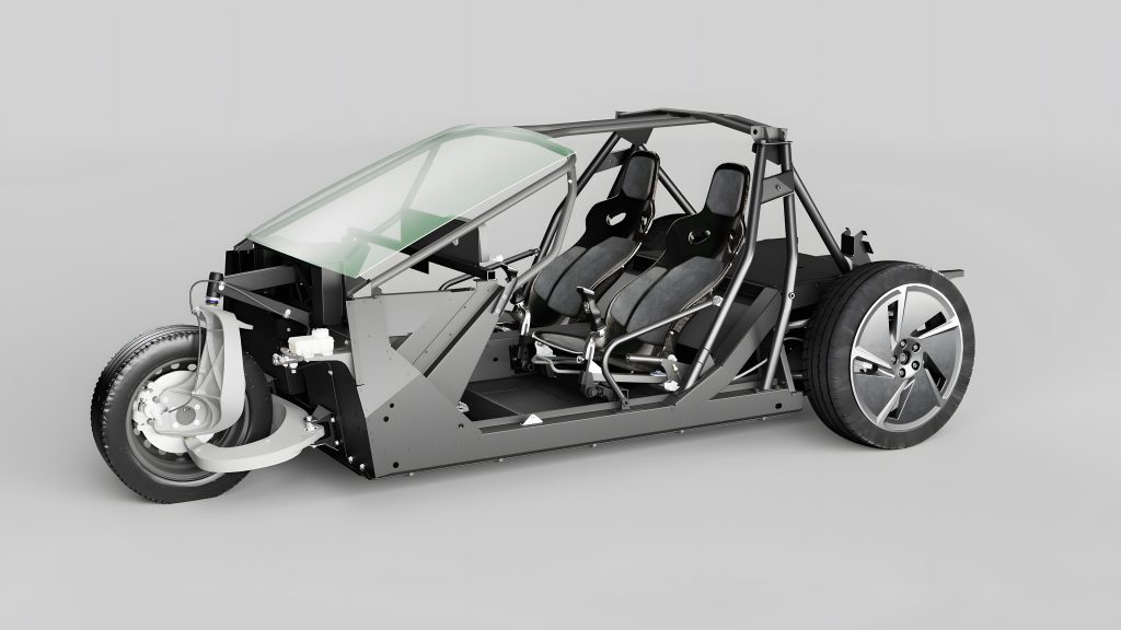 twike 5 driving chassis on a studio setting