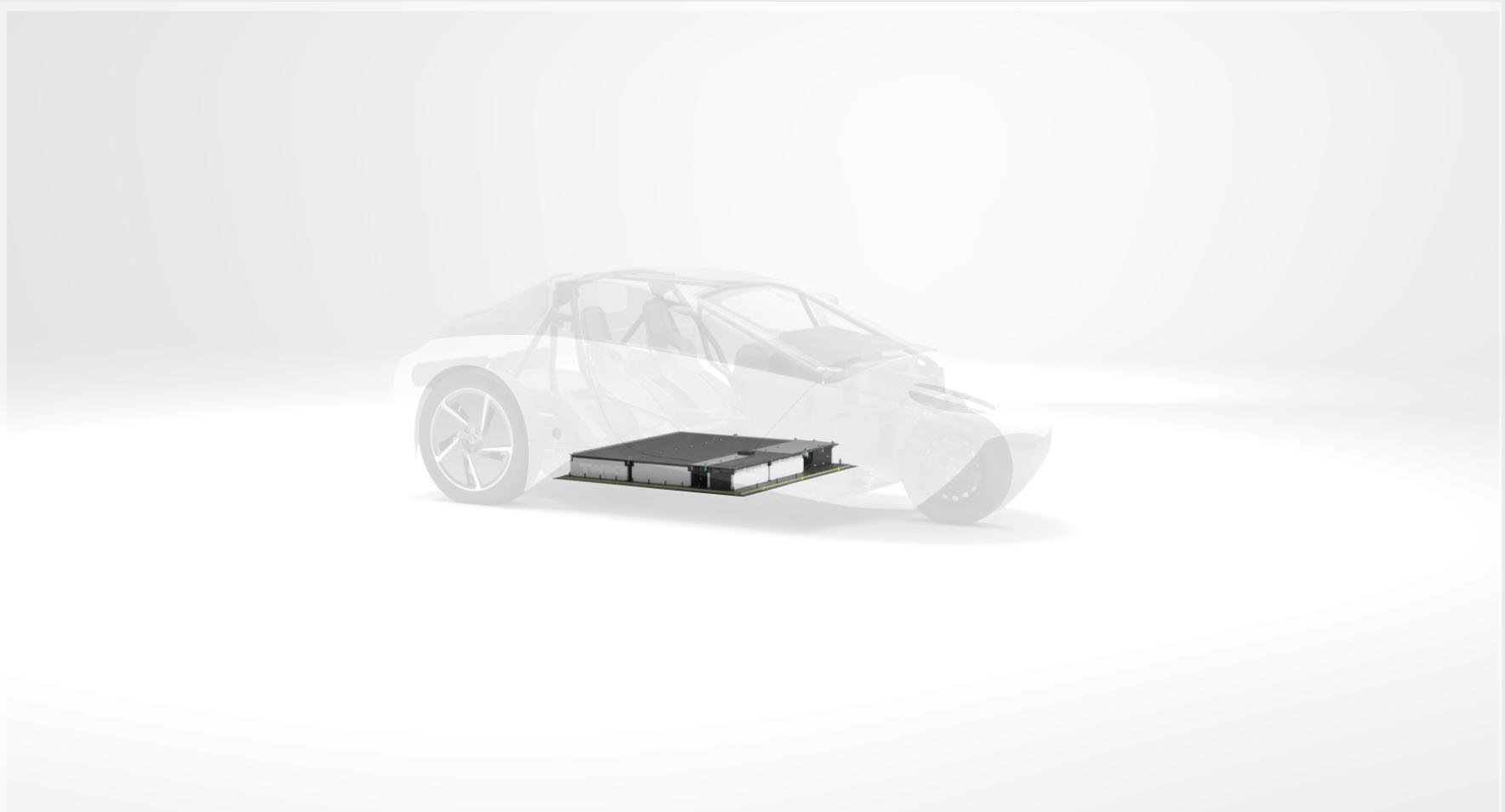 Abbildung der Batterie im TWIKE 5 Fahrzeug